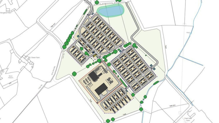 The proposed battery energy storage system at Greenfields, near Bagnall in the Staffordshire Moorlands (image via planning application)