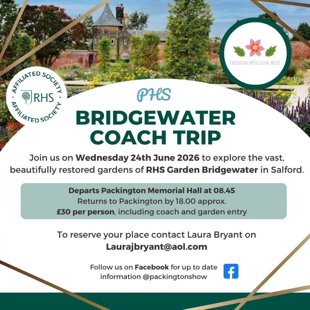 RHS Garden Bridgewater Coach Trip with PHS