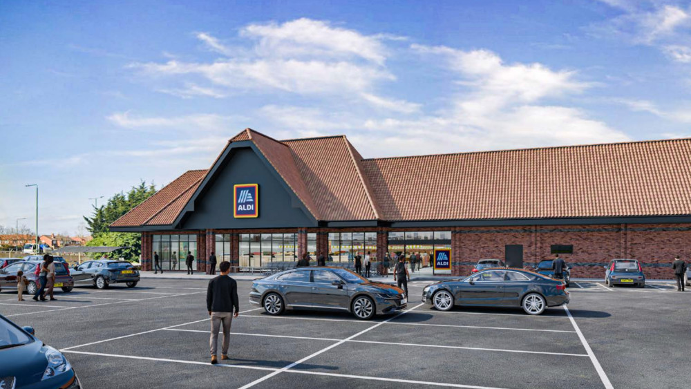 An artist impression of the new Aldi Hanworth store (credit: Planning application).