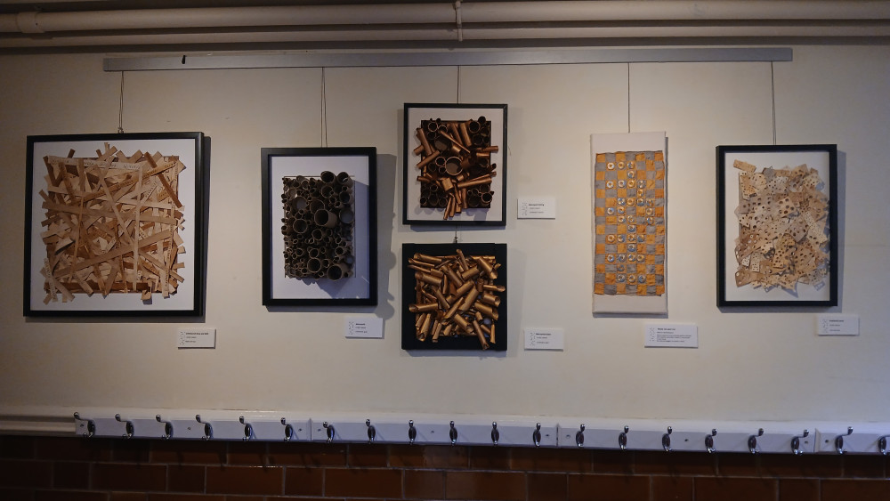 The Jacquard Exhibition, created by Linda Leeson and Marion Waszkowycz, is now on display at the Silk Museum (Credit: Hannah Cochrane)
