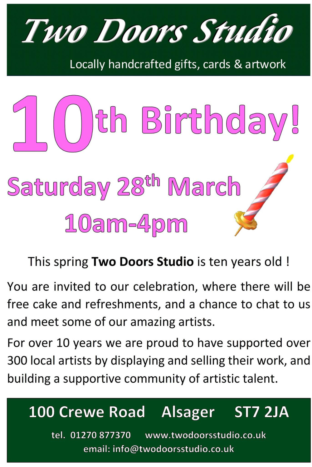 Two Doors Studio 10th Birthday Party 