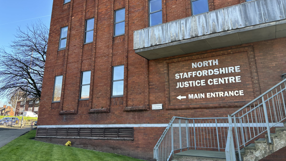 Three taxi drivers appearing at the North Staffordshire Justice Centre (image via Nub News)
