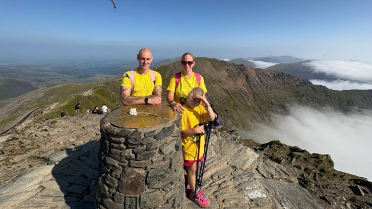 Primrose climbed Snowdon last August with her family to raise money (image via Dougie Mac)