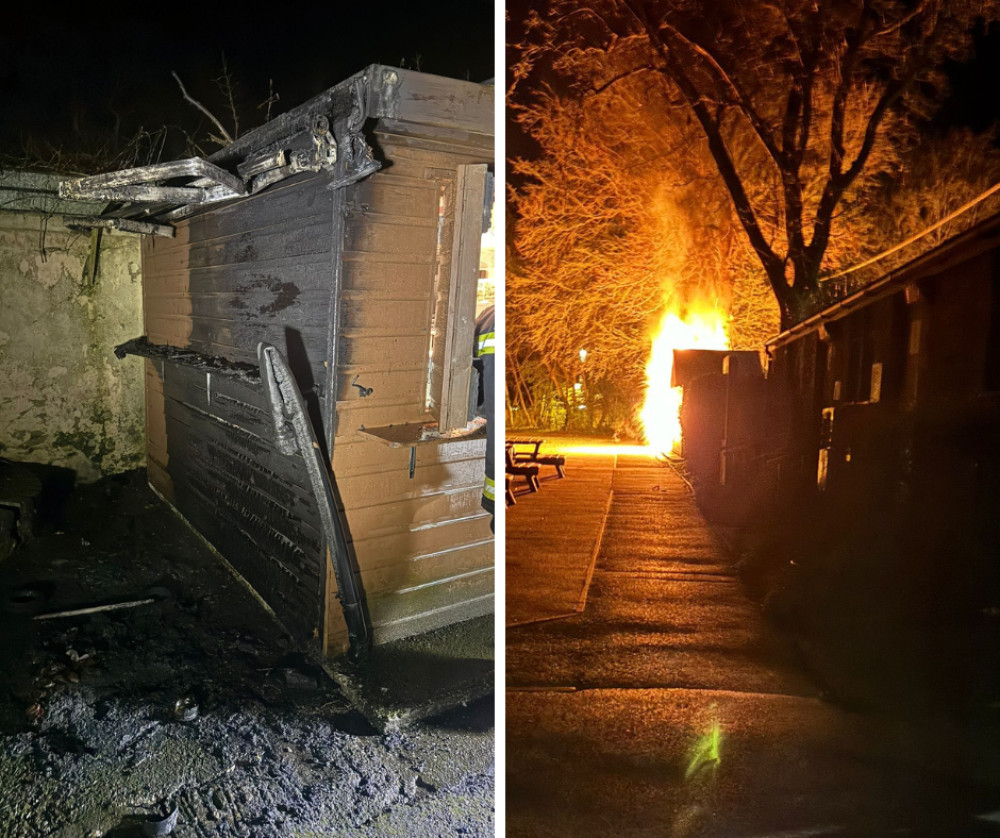 Police are appealing for information after a deliberately set fire damaged Collett Park Café, Shepton Mallet. 