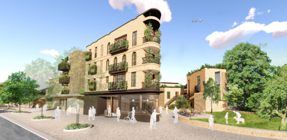 CGI of AWK's proposals for the site of the former Teddington Police Station (Credit: AWK)