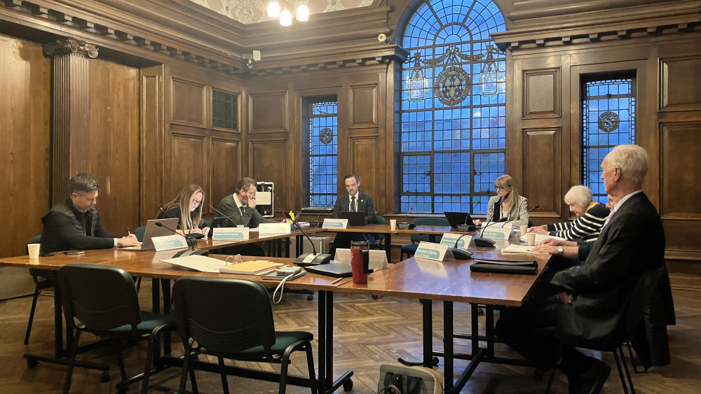 Stockport Council's standards sub-committee on March 24, 2026 (Image - Declan Carey LDRS)