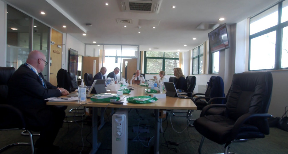 The WMAS board meeting, was held in person and Microsoft Teams. (image via David Tooley)