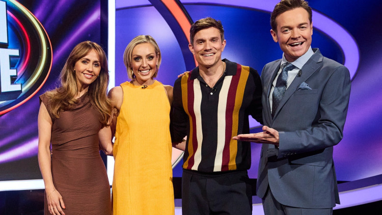 Samia Longchambon, Amy Dowden and Will best will be appearing on the latest episode of Celebrity Catchphrase, hosted by Stephen Mulhern (Credit: ITV)
