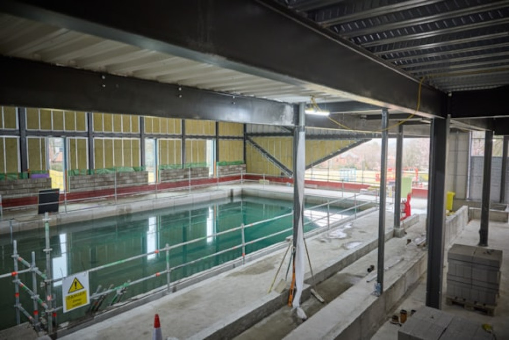 Marple's new community and leisure hub is taking shape and on track to open in Autumn 2026 (Image - Stockport Council)