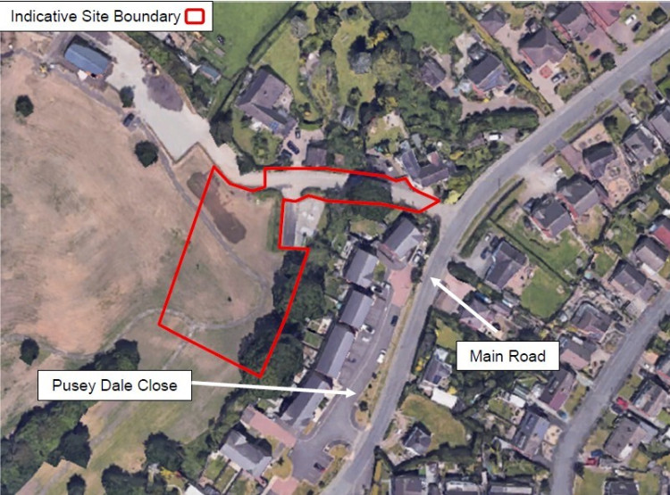 The application site for the four self-build homes at Shavington (Photo: Google/SCP Transport Planning Infrastructure Design).