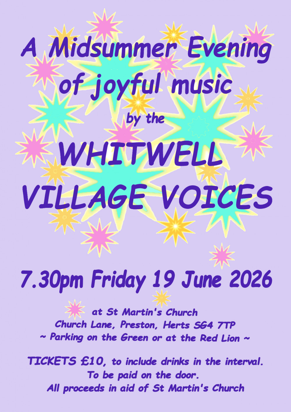 A Midsummer Evening with Joyful music by the Whitwell Village Voices 
