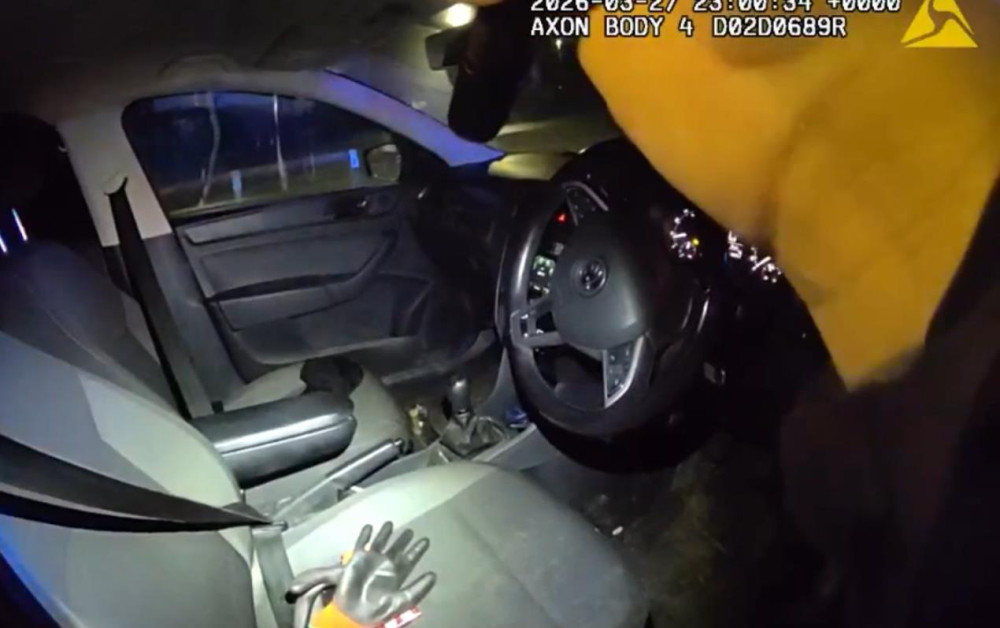 Items were recovered from a car that was stopped 