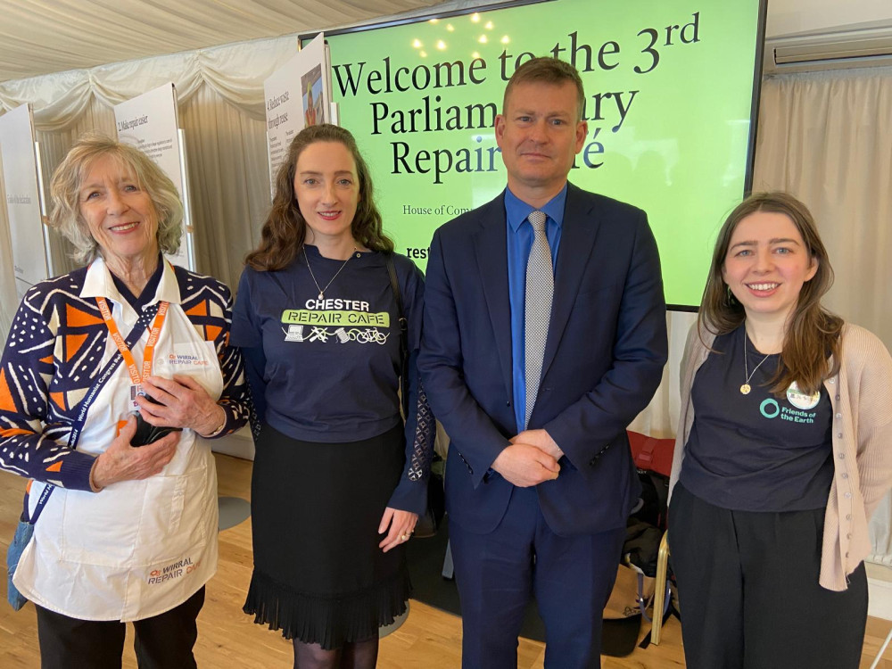 Chester Repair Cafe met local MP Justin Madders at the event (Image supplied)