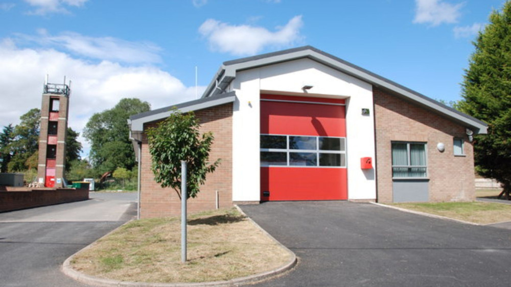 Gnosall Community Fire Station is one of the locations recruiting (image via Mick Malpass on Geograph)