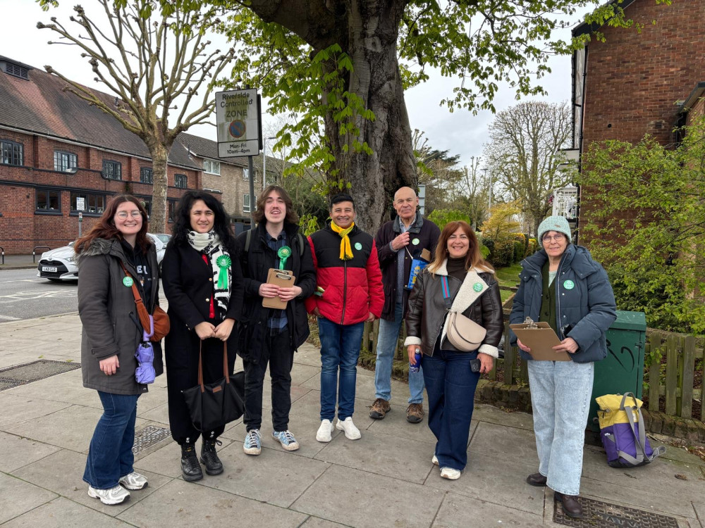 The Kingston and Surbiton Green Party embarked on a campaign trail in Surbiton  yesterday (Image supplied)