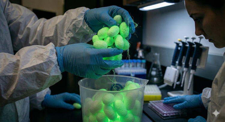 Researchers at the Silk Museum have reportedly invented glow-in-the-dark silk (Credit: Silk Museum)