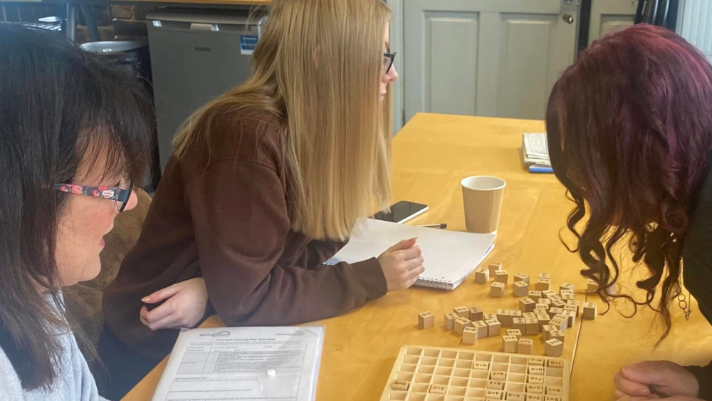 Springboard tutor Linda Walker helping Congleton adults build confidence with maths (Credit: Supplied)