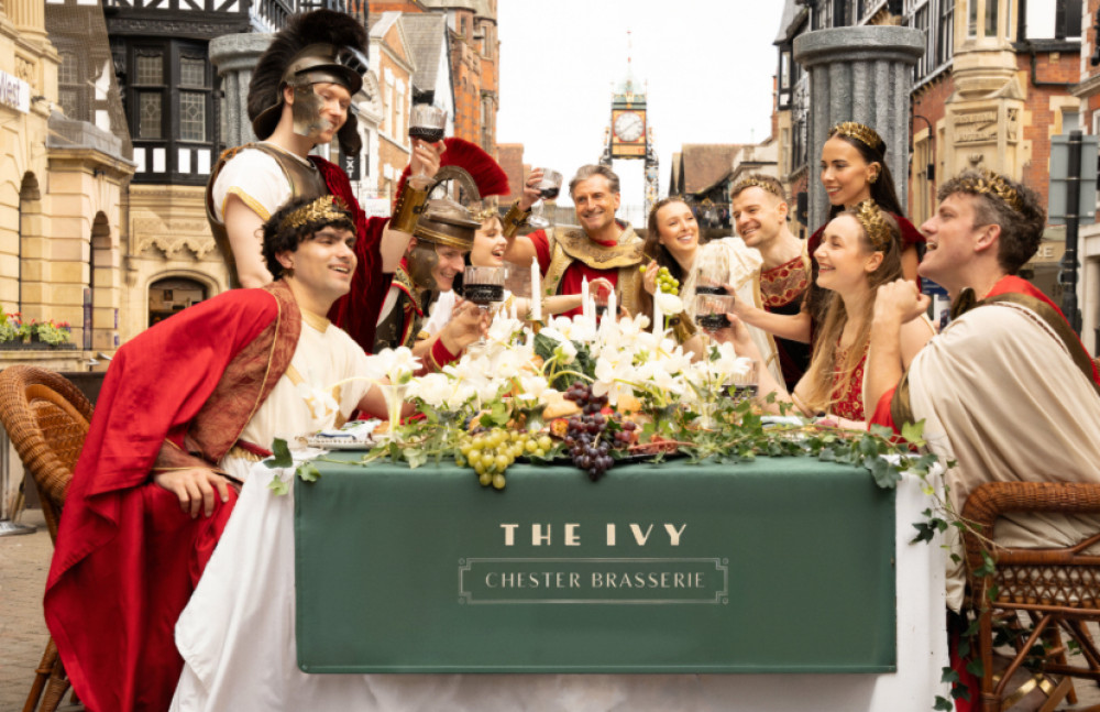 The ‘Romans’ returned to Chester yesterday for a lavish banquet (Image via: The Ivy)