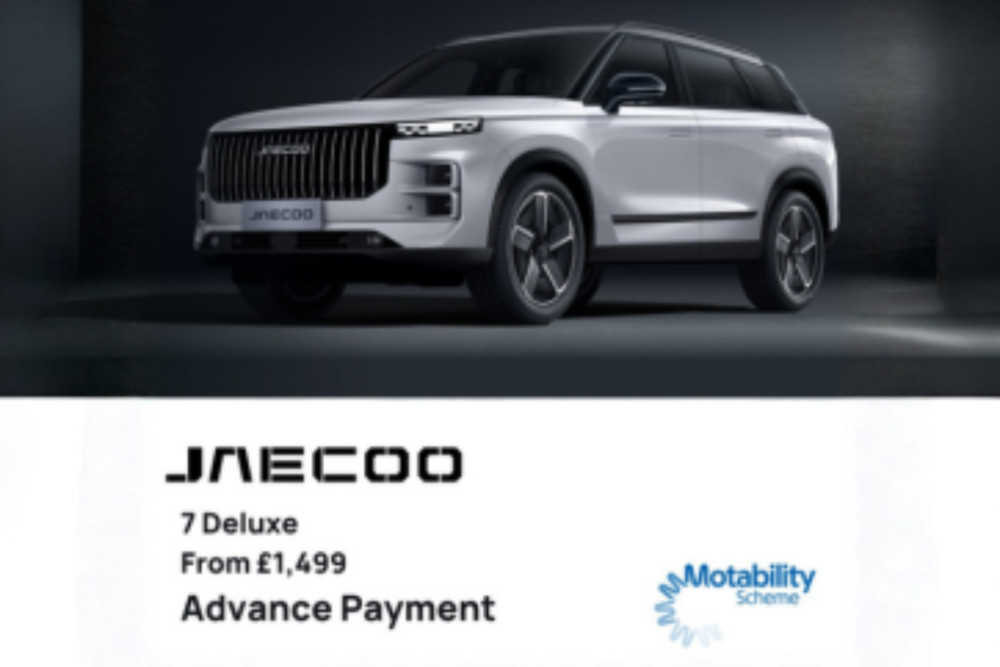 Our Motors Partner at Swansway JAECOO Stockport present the JAECOO 7 on Motability as their car of the week (Image - Swansway Garages)