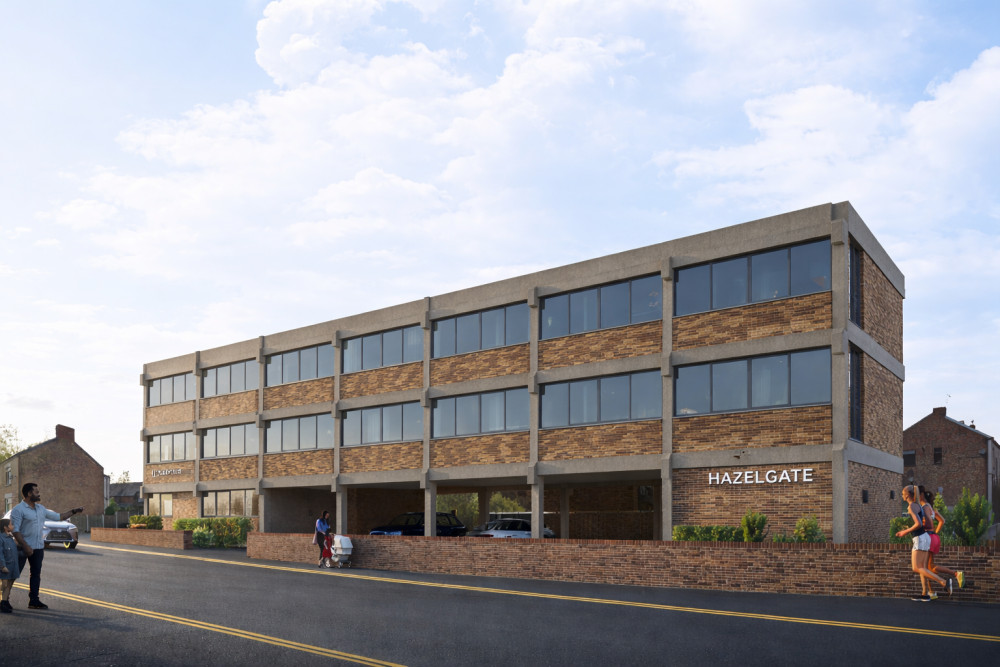 A former office building on Chester Road in Hazel Grove is being transformed into 19 new apartments (Image - Satis)