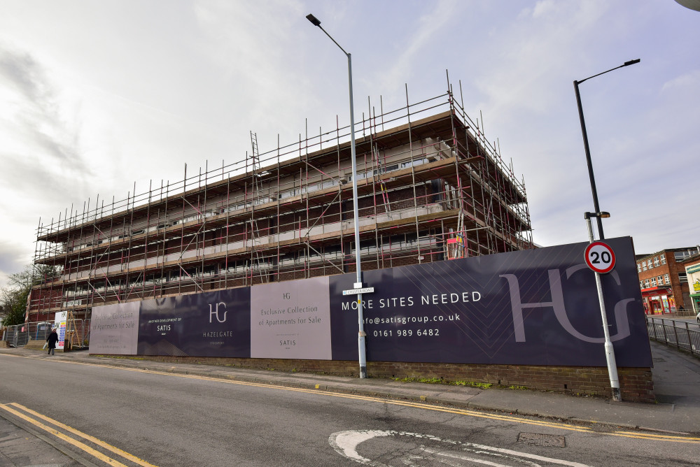 A former office building on Chester Road in Hazel Grove is being transformed into 19 new apartments (Image - Satis)