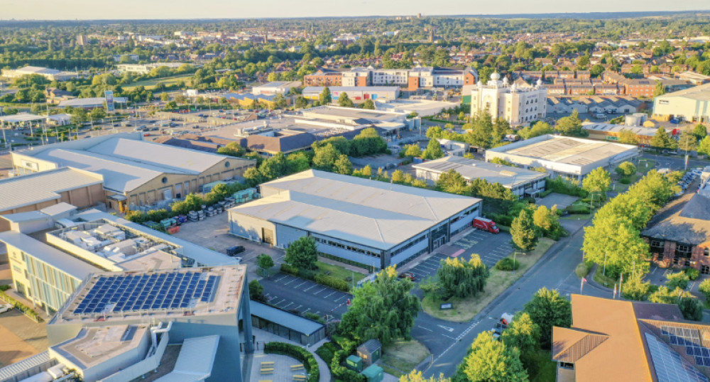 A German firm has bought a 45,000 sq ft unit in Tachbrook Park, Leamington, for around £5.6m (image via Wareing and Company)