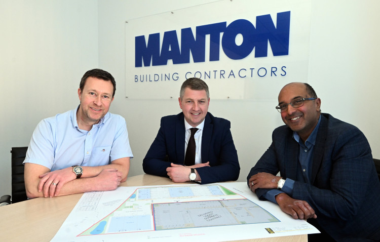 From left - Ian Clorley (E.Manton), Phil Steele and Stuart Buckley (WPDG)