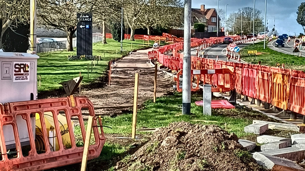 Somerset Council confirms A39 work in Street on track for April completion. (Photo: Cllr Liz Leyshon) 