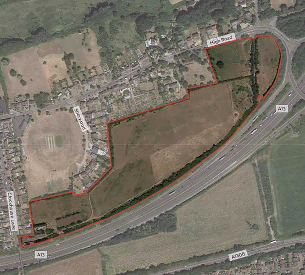 The land earmarked for development in North Stifford