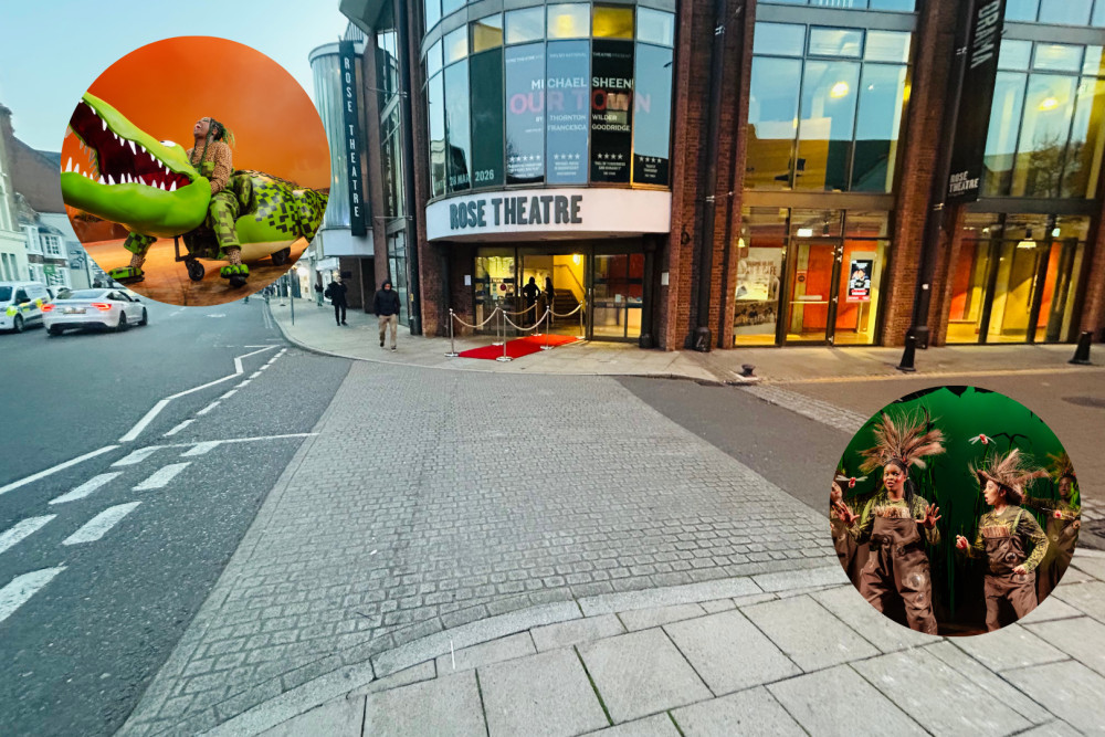 The stage adaptation of Roald Dahl's 'The Enormous Crocodile' is running at Kingston's Rose Theatre until 12 April (Credit: Tilly O'Brien/Danny Kaan)