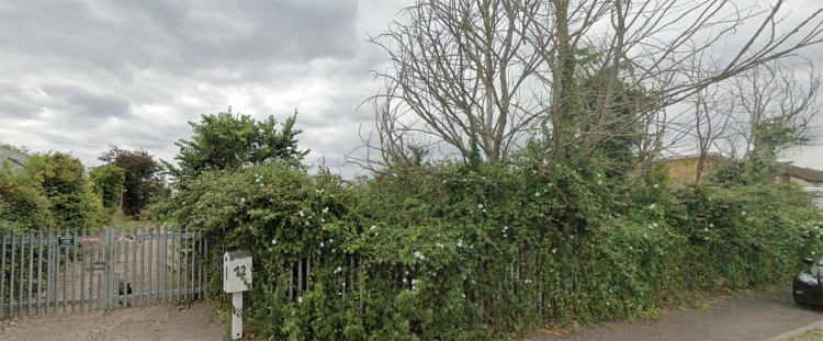 The entrance to the site.