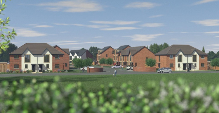 Proposed street scene for the Moston 70-home development (Picea Design)
