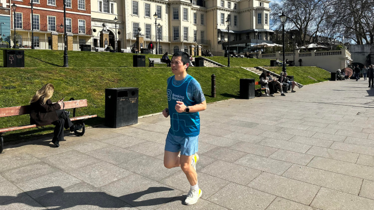 Hui Jiang is training for the London Marathon, aiming to raise £2,000 for Breaking Barriers to help refugees build careers in the UK (credit: Image supplied).