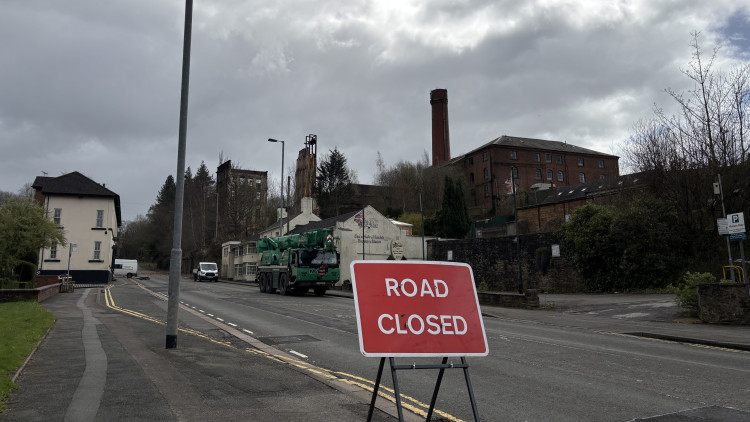 Leek's Big Mill was demolished following a fire on Friday 27 March (image via Nub News)