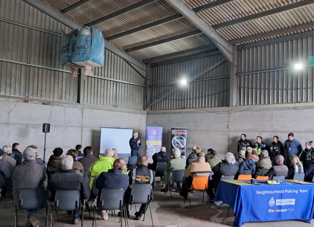 Hitchin NPT Sergeant Taz Gill, said: “This was a really good barn meet, thanks to PCSO Stuart Stone for organising