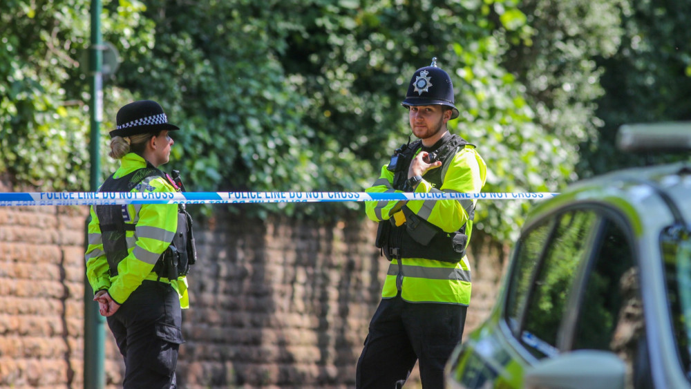 The crash involved a car and a motorcycle (image via SWNS)