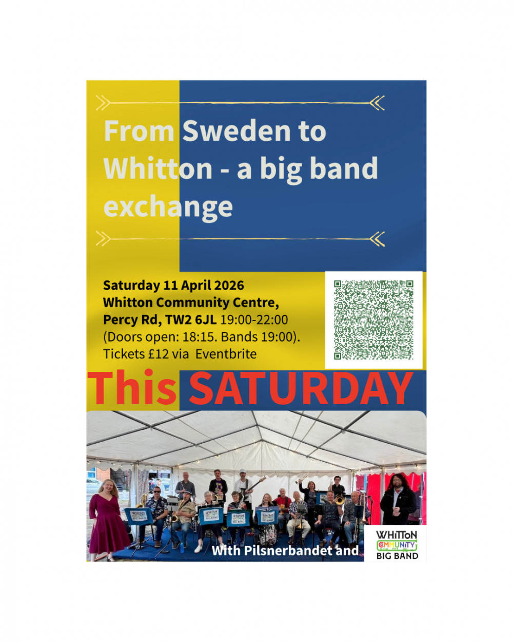 Big Band Night this Saturday evening in Whitton