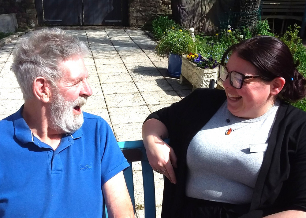 L-R Resident Joe Homer and Amy Hoskins