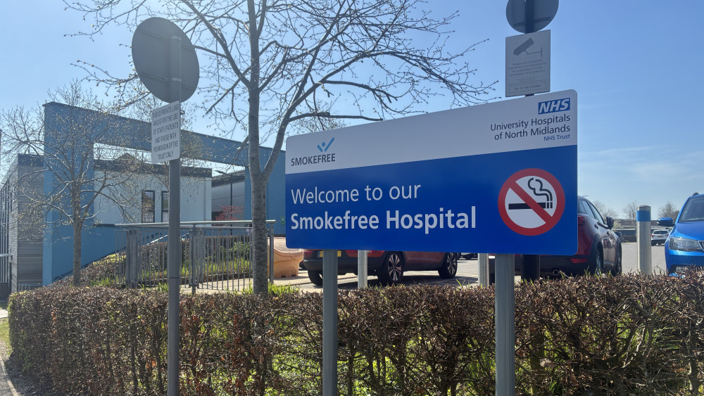 The UHNM chief executive admitted that a week into the ban people are still smoking on the hospital grounds (image via LDRS)