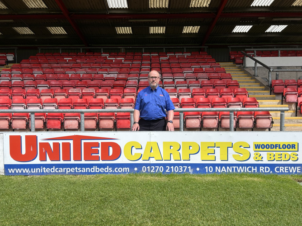 United Carpets, Nantwich Road, is calling all Crewe Alexandra fans, with a prize draw to win a pair of tickets to the Railwaymen’s game against MK Dons on Saturday 18 April (Photo: Supplied).