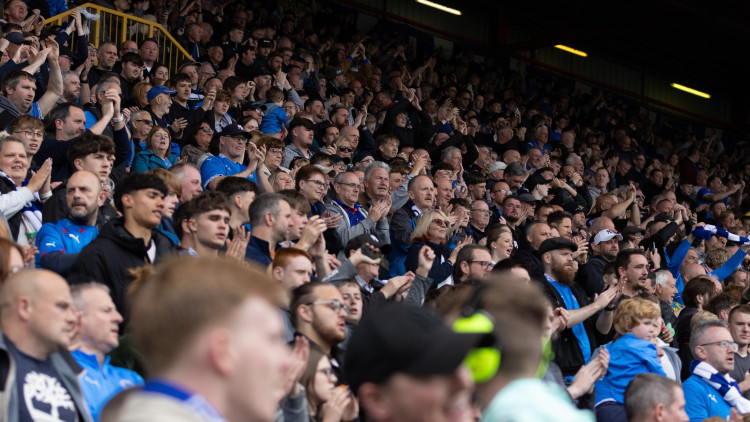 Stockport County fans seen at Edgeley Park (Image - Zachary Locke)