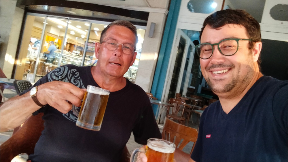 Sam Baker and son Thierry Bondolfi (Credit: Supplied)