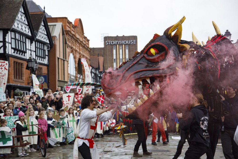 Festivities will take place on Thursday 23 April, beginning at 11am in Chester Town Hall Square (Image via: Cheshire West and Chester Council)