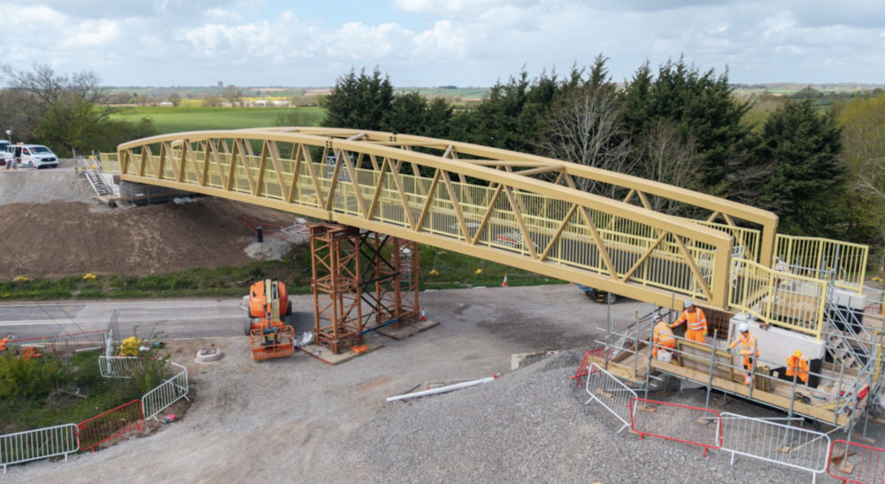 Route 41: HS2 starts work on new Fosse Way cycle bridge: Offchurch Cycle Bridge (image via HS2) 