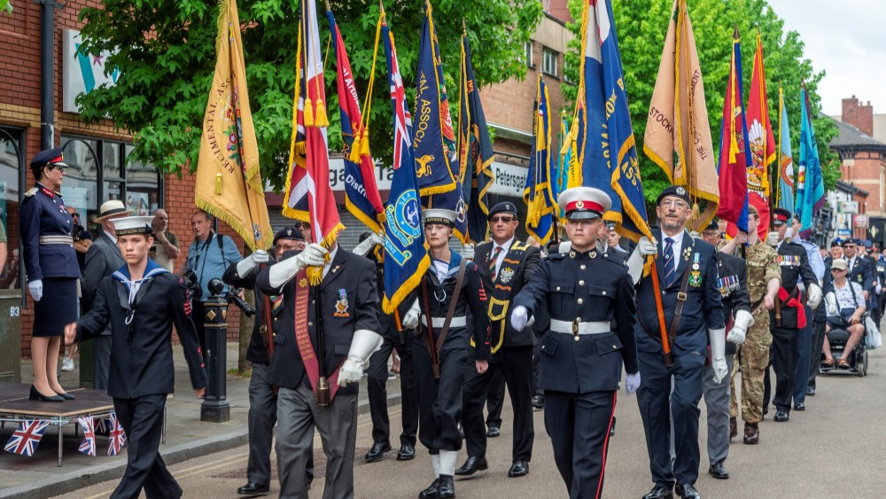 Armed Forces Day will be taking place in Stockport town centre on Saturday 27 June 2026, with a parade, military exhibitions, and more (Image - Stockport Council)