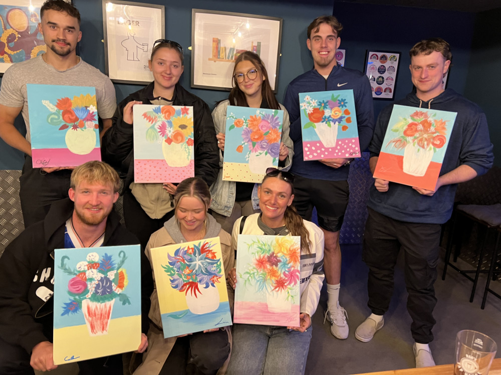 Paint and Sip lovely Spring Flowers