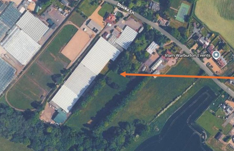 The application site off Stocks Lane in Over Peover (Credit: Google Maps)