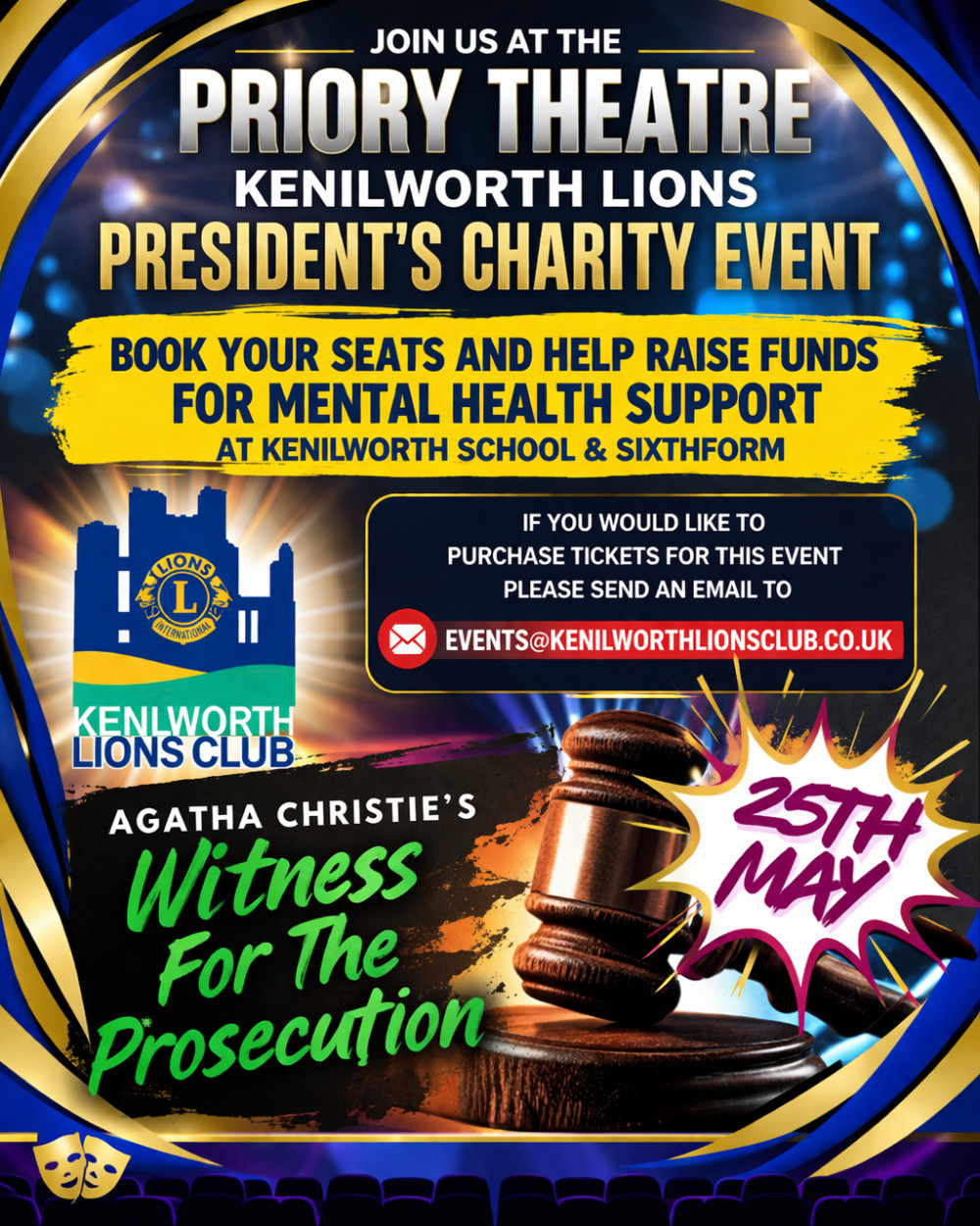 Witness For The Prosecution Fundraiser Kenilworth Lions Club