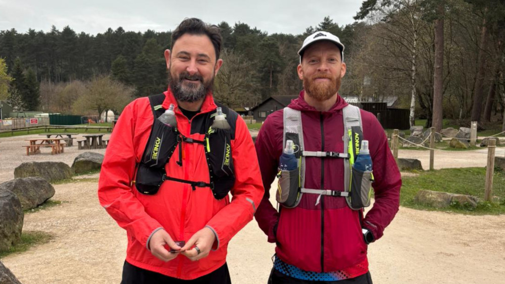 Cancer survivor David Barrow and friend Wayne Benson are planning to take on a 106km ultramarathon (Credit: Supplied)
