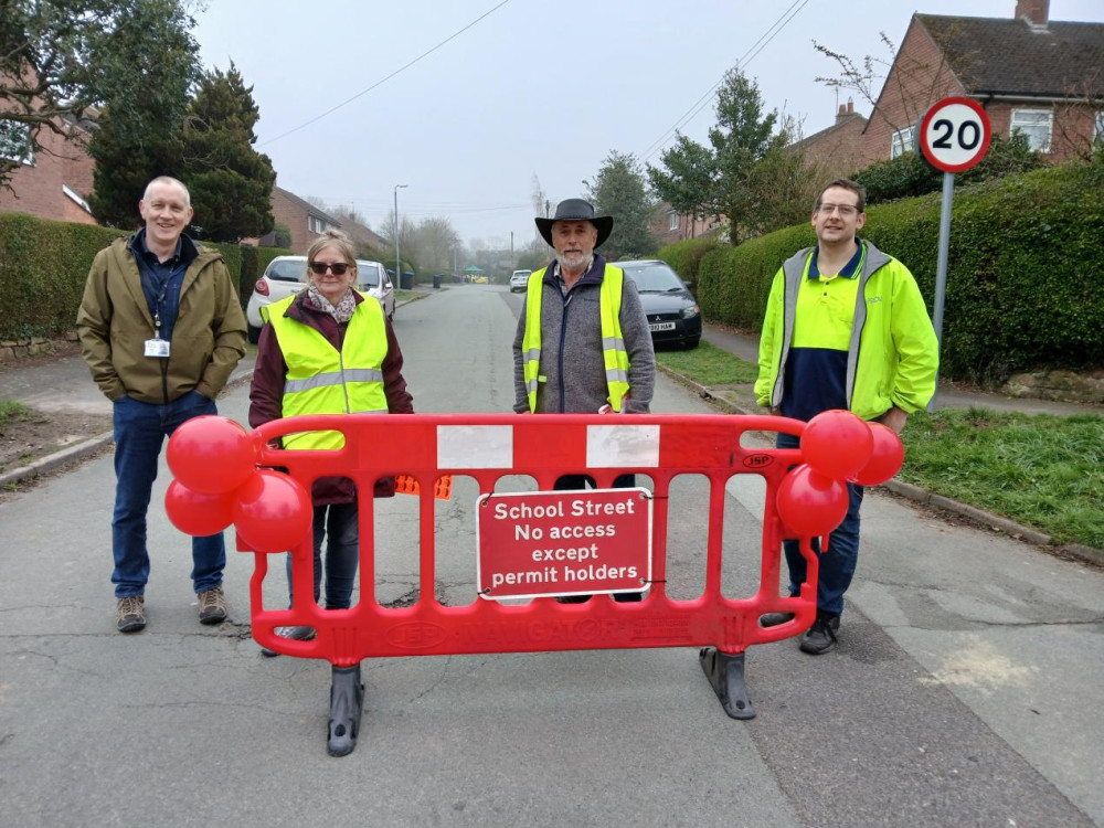 A new trial restricting vehicle access during peak school times has begun outside a local school (Image via: Cheshire West and Chester Council)
